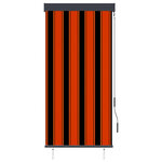 vidaXL Store roulant d'extérieur 80x250 cm Orange et marron