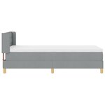 Lit à ressorts vidaXL avec matelas Gris clair 80x200 cm Tissu