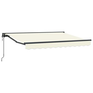 vidaXL Auvent rétractable électrique Crème 3 5 x 2 m
