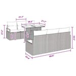 vidaXL Ensemble de canapé de jardin 7 Pièces Marron Poly rotin