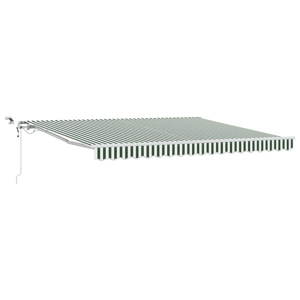 vidaXL Auvent Rétractable Vert et blanc 400 × 300 cm