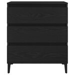 Buffet vidaXL Noir Chêne 60x35x70 cm Bois d'ingénierie