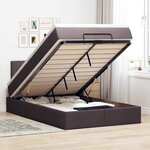 vidaXL Lit ottoman avec matelas marron foncé 120x200 cm tissu