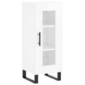 vidaXL Buffet Blanc brillant 34 5x34x90 cm Bois d'ingénierie