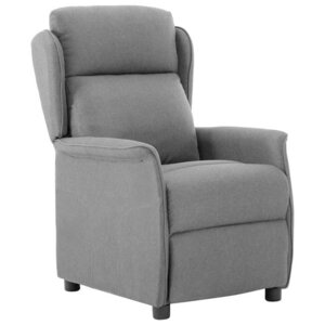 vidaXL Fauteuil inclinable Gris clair 67.5 x 93.5 x 101.5 cm tissu