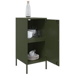 vidaXL Buffet vert olive 36x39x79 cm acier