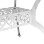 vidaXL Ensemble à manger de jardin 5 Pièces blanc aluminium coulé