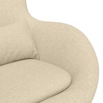 Fauteuil œuf vidaXL en tissu crème