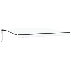 Auvent automatique rétractable vidaXL Blanc 450x350 cm