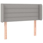 vidaXL Tête de lit à LED Gris clair 103x16x78/88 cm Tissu