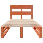 vidaXL Cadre de lit sans matelas cire marron 100x200cm bois pin massif