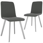 vidaXL Chaises à manger lot de 2 gris velours