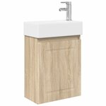 vidaXL Meuble de salle de bain avec robinet Chêne Sonoma