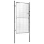 vidaXL Porte de jardin Acier galvanisé 105x200 cm Argenté