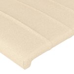 vidaXL Tête de lit à LED Crème 83x16x118/128 cm Tissu