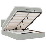 vidaXL Cadre de lit ottoman avec matelas gris clair 140x200 cm velours