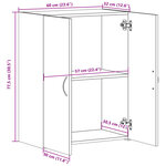 vidaXL Armoire de classement chêne marron bois d'ingénierie
