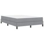 vidaXL Lit à ressorts avec matelas Gris clair 140 x 200 cm tissu