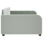 vidaXL Lit de jour gris clair 100x190 cm velours