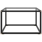vidaXL Table basse Noir avec verre trempé 60x60x35 cm