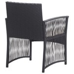 Salon de jardin meuble d'extérieur ensemble de mobilier 4 pièces avec coussin résine tressée noir 02_0016075