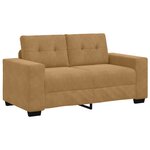 Canapé Loveseat vidaXL Marron 120 cm Velours