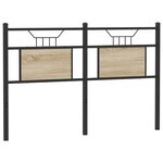 vidaXL Tête de lit chêne sonoma 150 cm bois d'ingénierie et acier