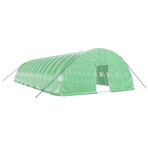 vidaXL Serre avec cadre en acier vert 84 m² 14x6x2 85 m