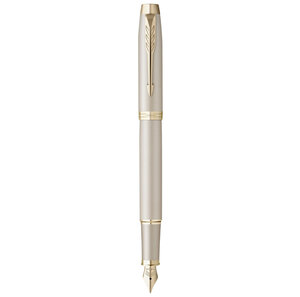 Stylo plume Parker IM Monochrome  Champagne  plume moyenne  encre bleue  Coffret cadeau
