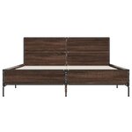 vidaXL Cadre de lit sans matelas chêne marron 150x200 cm