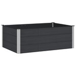 vidaXL Jardinière surélevée Noir 150 x 100 x 54 cm WPC et Aluminium