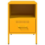 vidaXL Table de chevet jaune moutarde 36x39x50 5 cm acier