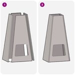 brasero vidaXL 50x35x100 cm en acier weathering