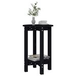 vidaXL Table basse Noir Ø 40x60 cm Bois massif de pin