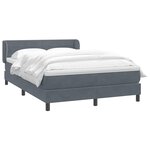 vidaXL Sommier à lattes de lit et matelas gris foncé 140x210cm velours