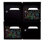 Pack de 4 boîtes aux lettres murales - 2x "Vache de pub  [VanLuc]" - 2x "Noir intense"