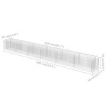 vidaXL Lit surélevé à gabion Acier galvanisé 540x50x50 cm