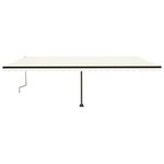 vidaXL Auvent manuel rétractable avec LED 600x350 cm Crème