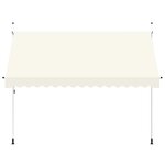 vidaXL Auvent manuel rétractable 350 cm Crème