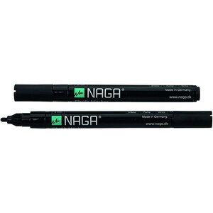 Lot de 2 marqueurs effaçables à sec Pointe conique 2 mm Noir NAGA