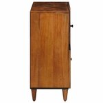 vidaXL Buffet avec porte Noyer 80 x 33 x 75 cm Bois de mangue massif