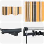 vidaXL Auvent Rétractable Jaune et Gris 250 x 200 cm tissu