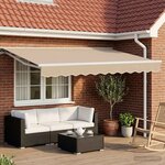 vidaXL Auvent rétractable manuel Beige 3 x 2 5 m