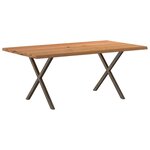 vidaXL Table à manger marron clair bois de chêne massif rectangulaire