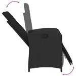 vidaXL Ensemble à manger de jardin coussins 5Pièces Noir Résine tressée