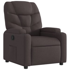 vidaXL Fauteuil inclinable Marron foncé Tissu