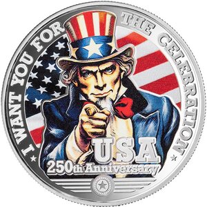 Pièce de monnaie en Argent 1 Dollar g 15.57 (1/2 oz) Millésime 2026 UNCLE SAM 1/2 (PRÉCOMMANDE)