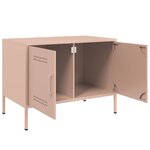 vidaXL Meubles TV 2 Pièces rose 68x39x50 5 cm acier