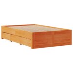 vidaXL Cadre de lit sans matelas avec tiroirs 120x200 cm bois pin
