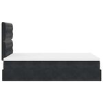 vidaXL Cadre de lit ottoman avec matelas noir 120x190 cm velours